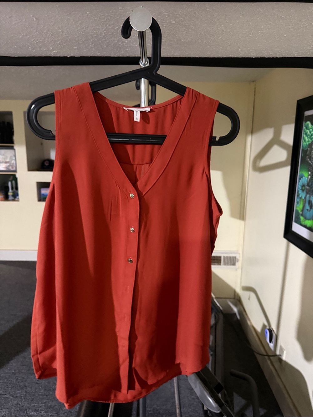 Maurices Rust Red Button-Front V-Neck Camisole